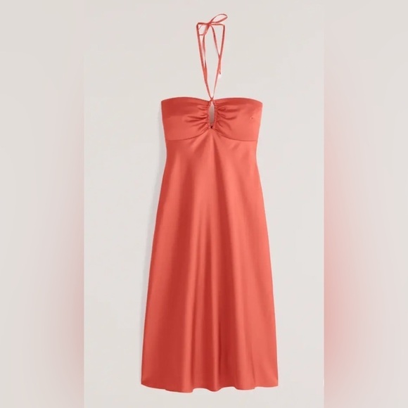 Abercrombie & Fitch Dresses & Skirts - Abercrombie & Fitch Halter Satin Slip Midi Dress - NWT